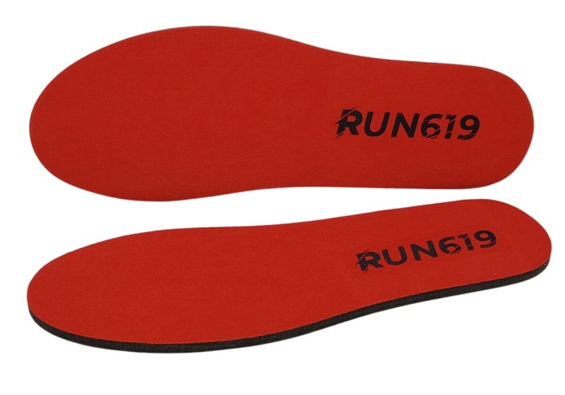 Run 619 Zero Drop Shoe Insoles Traditional Shape Foot Forming Regular Width Thick Firm Flat Shoe Inserts Mens Size 13